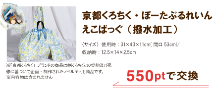 伸縮自在なドロールバッグ 520ptで交換