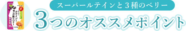 スーパールテインと3種のベリー 3つのオススメポイント