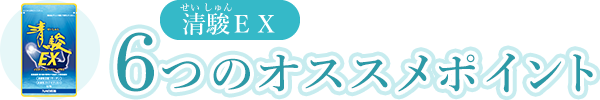 清駿EX 6つのオススメポイント